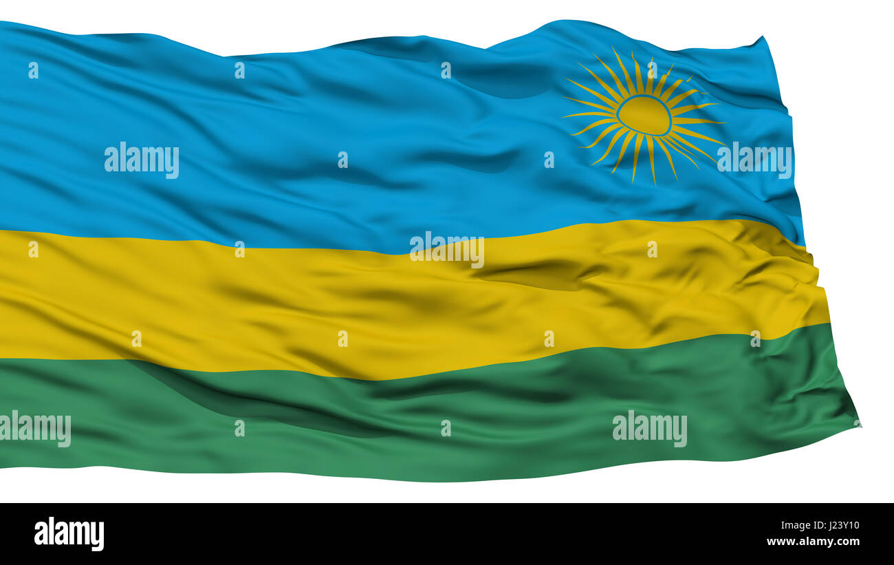 Isolato in Ruanda Bandiera Foto Stock