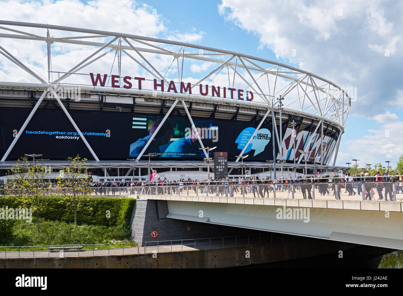 Il West Ham lo stadio di Londra presso la Queen Elizabeth Olympic Park, Londra England Regno Unito Regno Unito Foto Stock