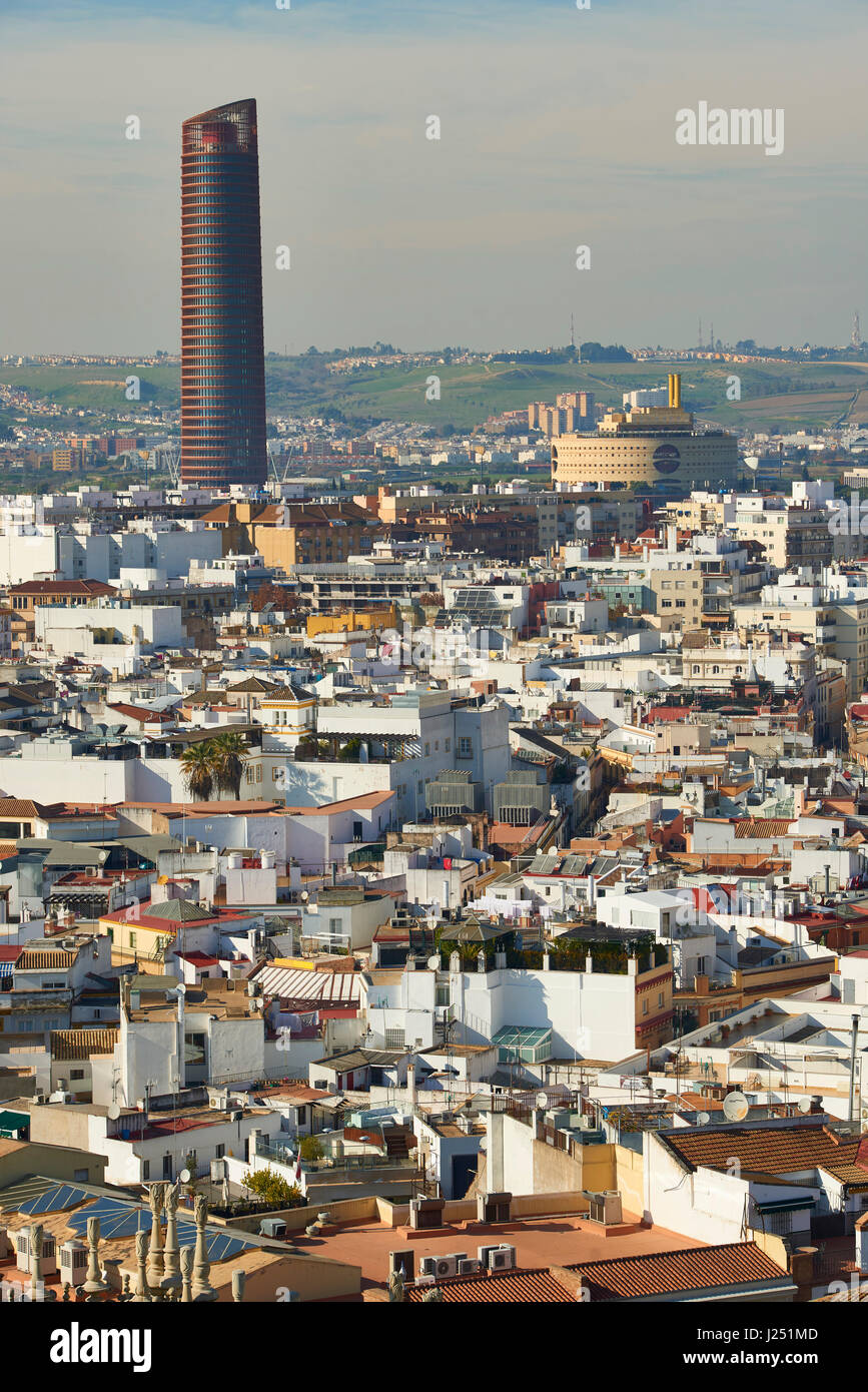 Torre Sevilla, Sevilla, Andalusia, Spagna, Europa Foto Stock