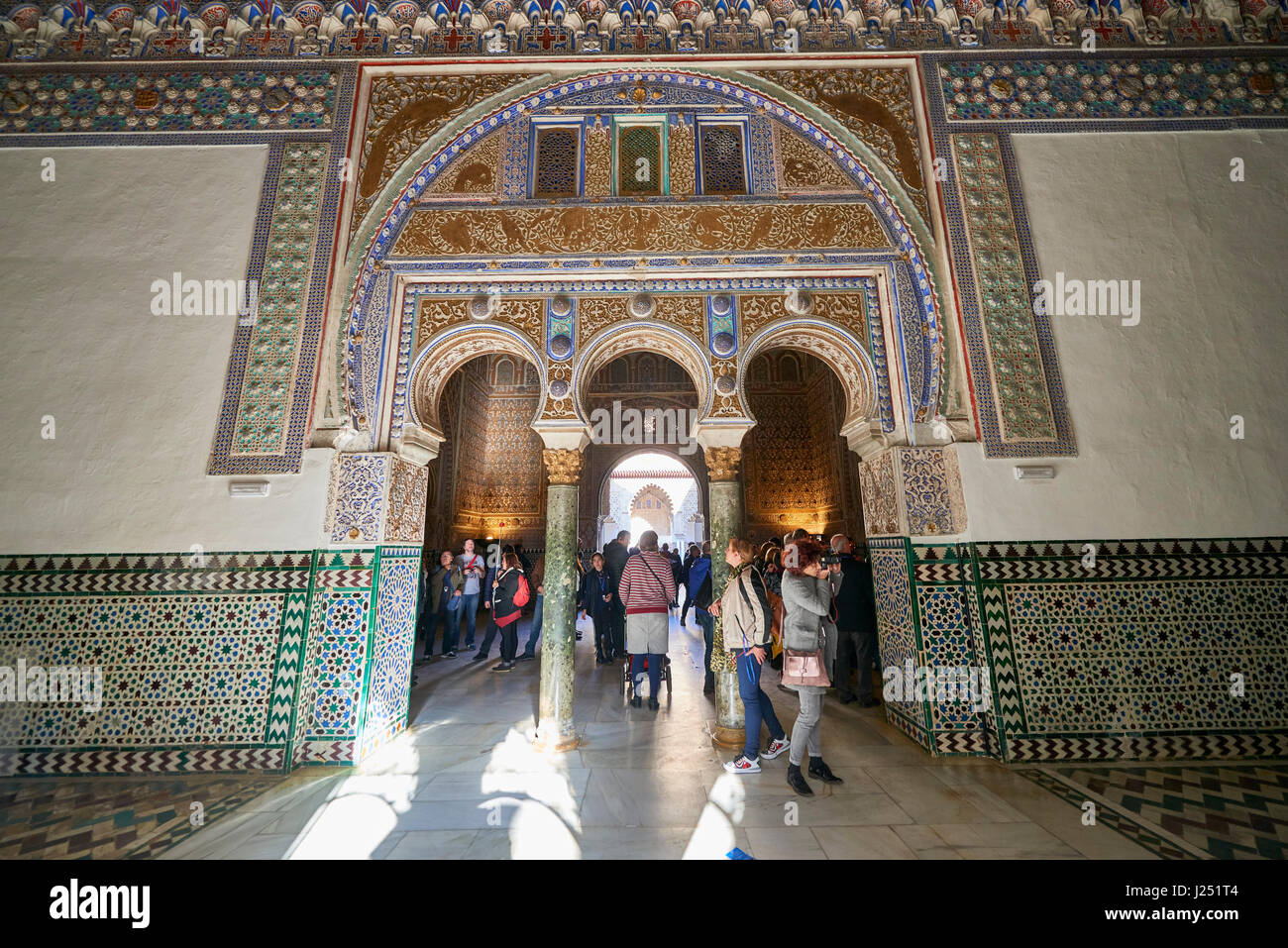 Palazzo reale (Real Alcazar) Sevilla, Andalusia, Spagna, Europa Foto Stock