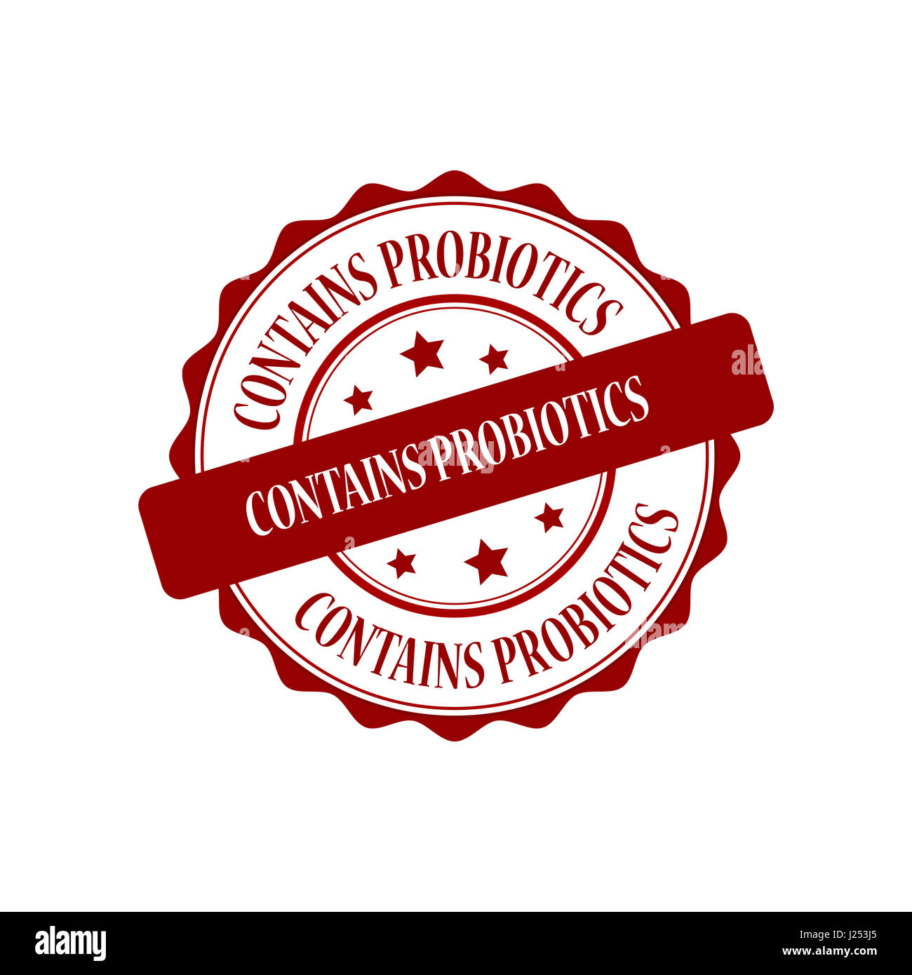 Contiene probiotici timbro illustrazione Foto Stock