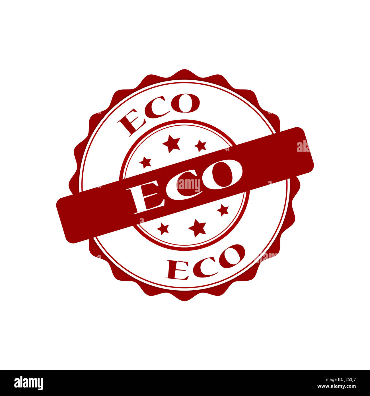 Eco illustrazione del timbro Foto Stock