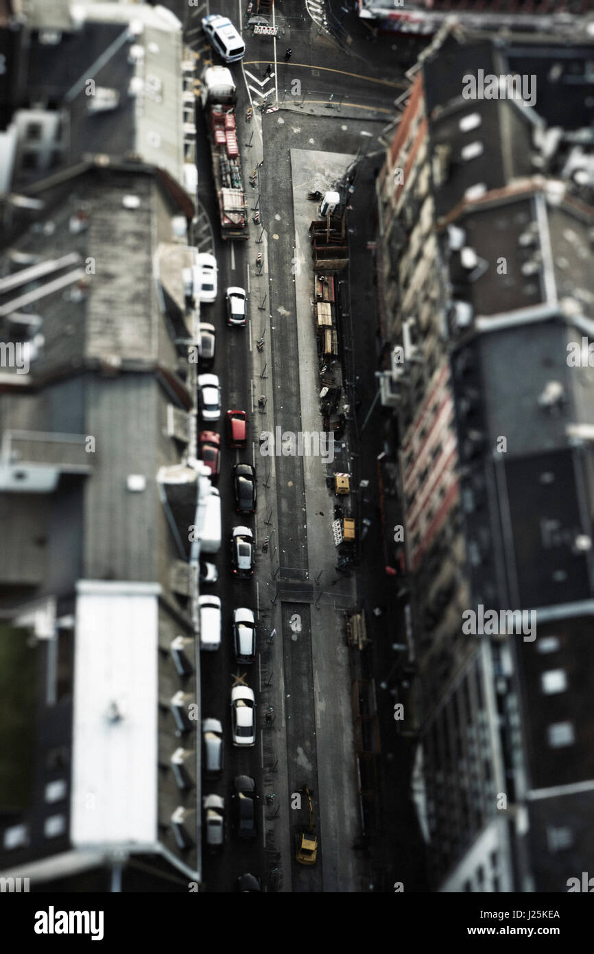 Illustrazione: Francoforte sul Meno dal colpo d'occhio Foto Stock