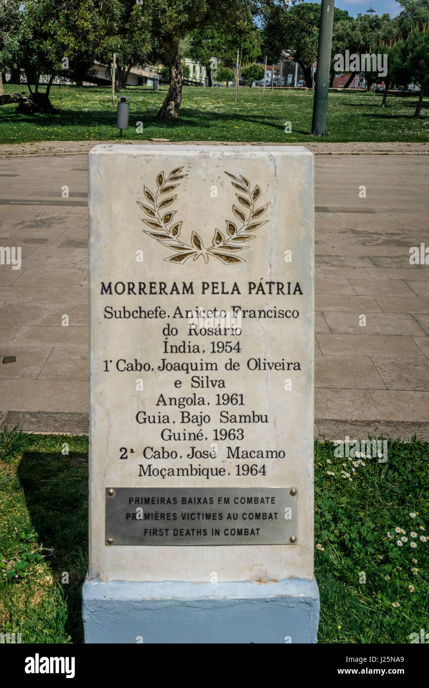 Monumento aos Combatentes do Ultramar (Memoriale di guerra), Lisbona, Portogallo Foto Stock