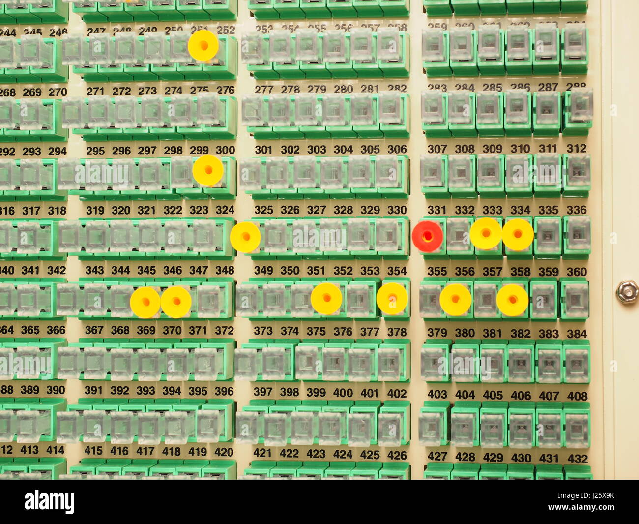 La distribuzione delle fibre del pannello con tappi di identificazione, Australia 2015 Foto Stock