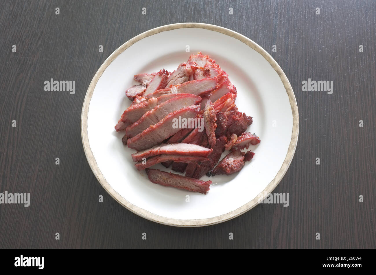 Cucina Thai , Moo dang o rosso tailandese di maiale barbecue Foto Stock