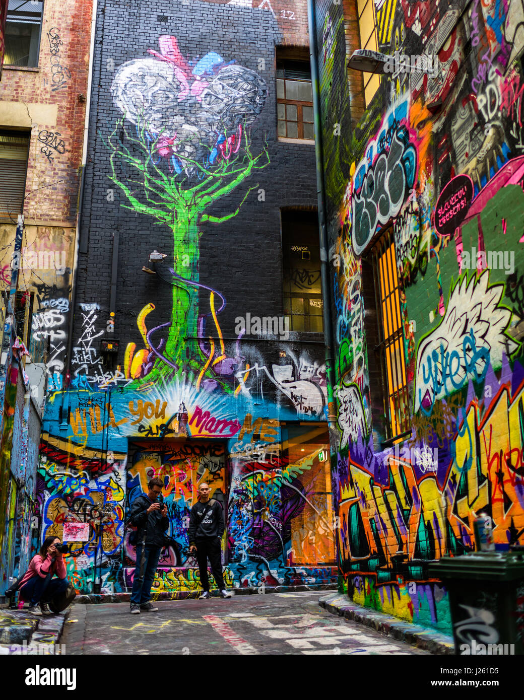 Melbourne street art Foto Stock