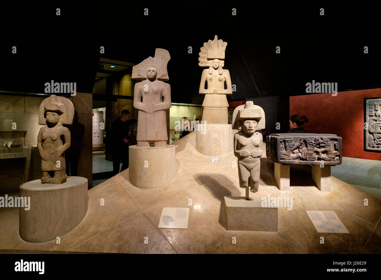 Antica Sud Americana statue presso il British Museum di Londra, Inghilterra, Regno Unito, Europa Foto Stock