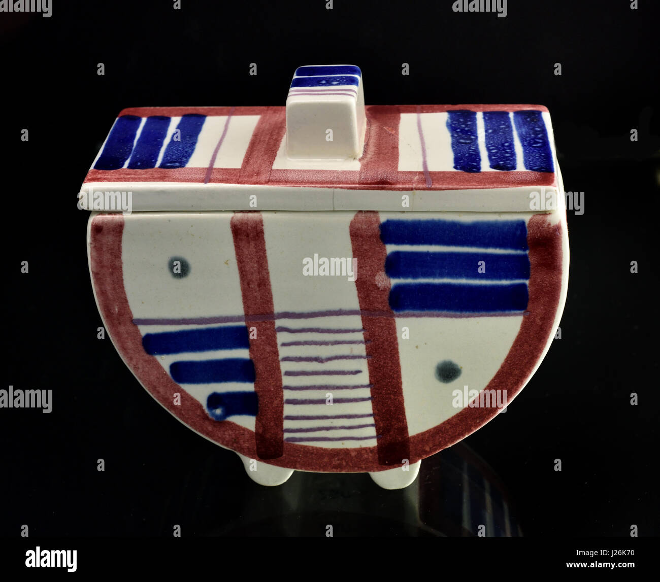 Casella di sigaretta, design Margarete Heymann-Marks (Hael workshop per ceramica artistica, Marwitz a Velten 1925 Germania Foto Stock