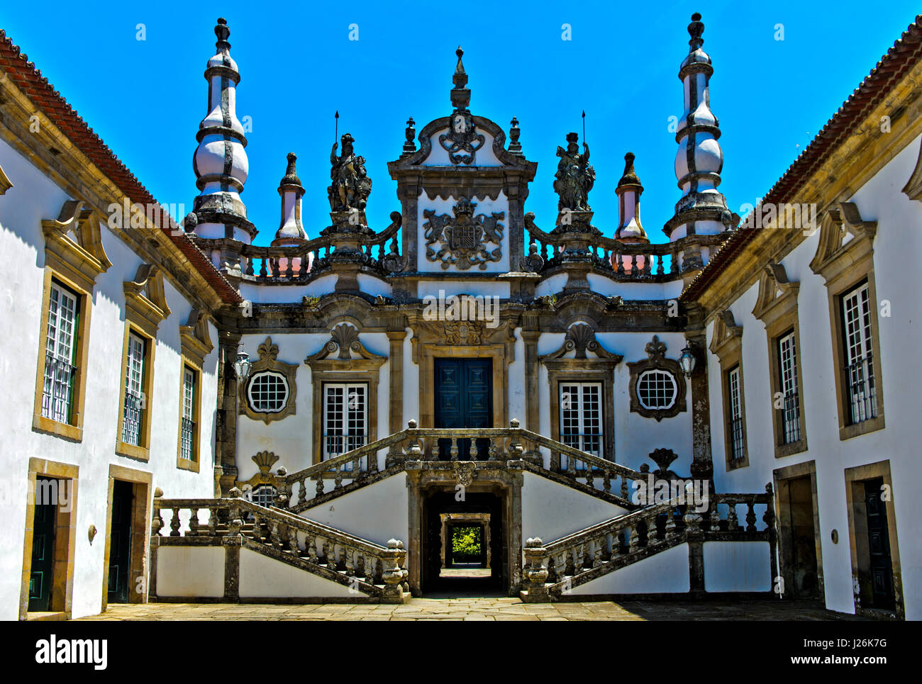 Ingresso principale, Palazzo Mateus, Palacio de Mateus, Mateus, Vila Real, Portogallo Foto Stock