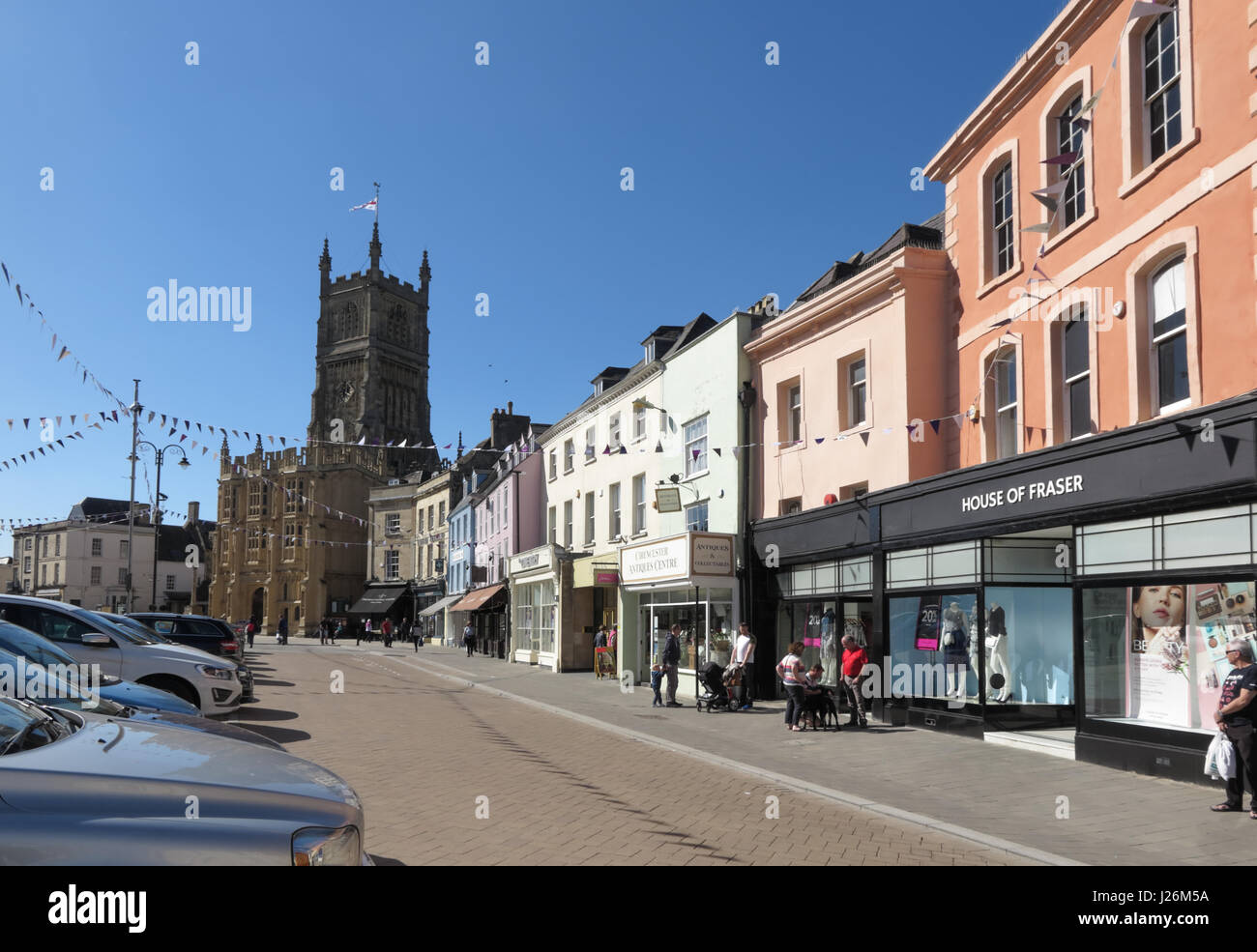 Market Place, Cirencester Gloucestershire Foto Stock