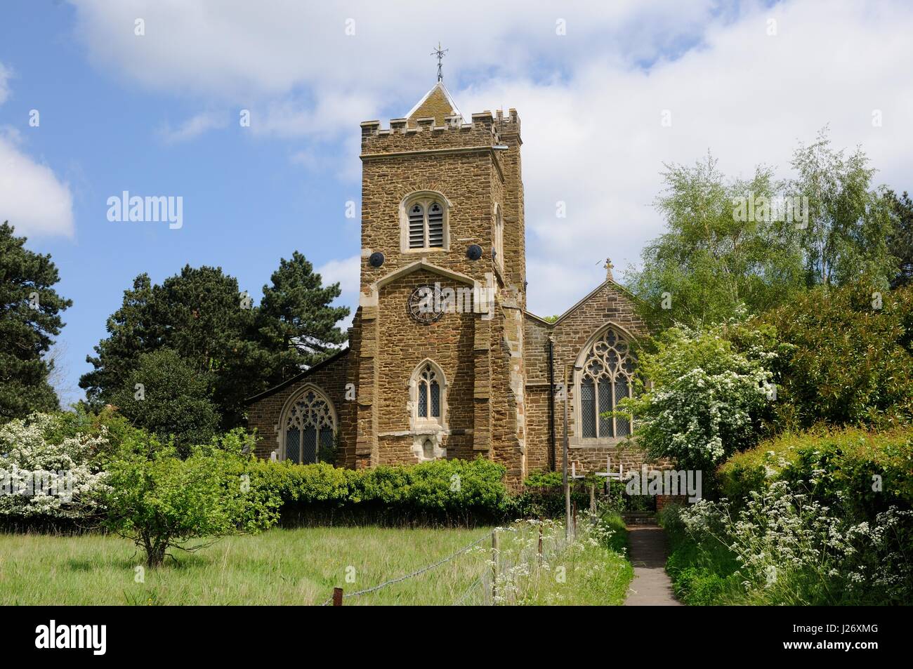Santa Maria Vergine Chiesa. Maulden, Bedfordshire, era in gran parte ricostruita nel 1858-9 dall'architetto Benjamin Ferrey Foto Stock