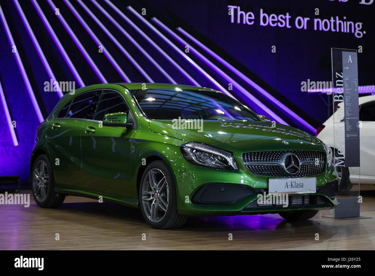 Belgrado, Serbia - Marzo 23, 2017: nuova Mercedes Classe presentato a Belgrado 53th International Motor Show - MSA (OICA). Foto Stock