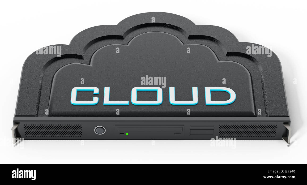A forma di cloud network server rack. 3D'illustrazione. Foto Stock A forma di cloud network server rack. 3D'illustrazione. Foto Stock