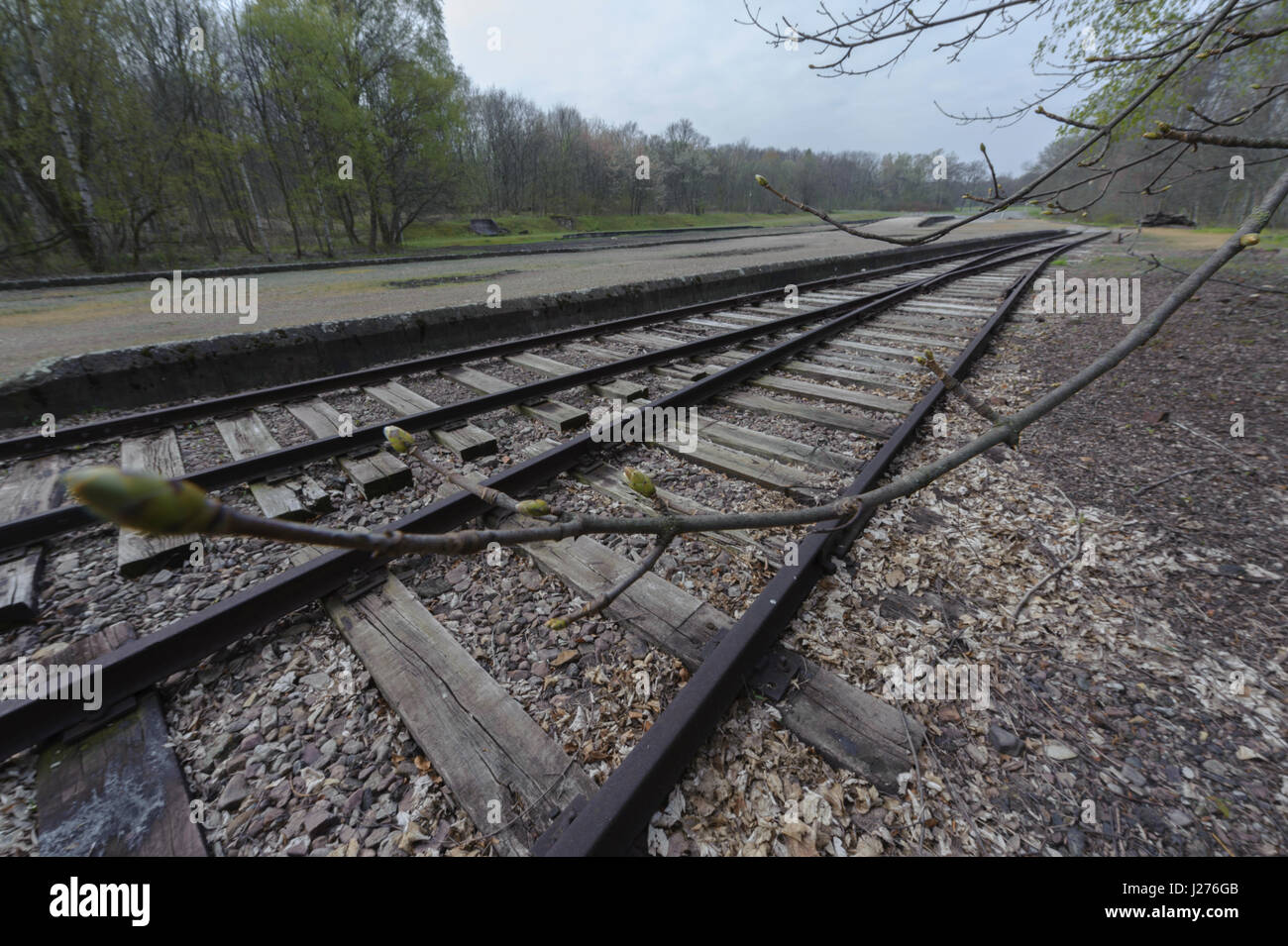 La stazione ferroviaria di Buchenwald Foto Stock