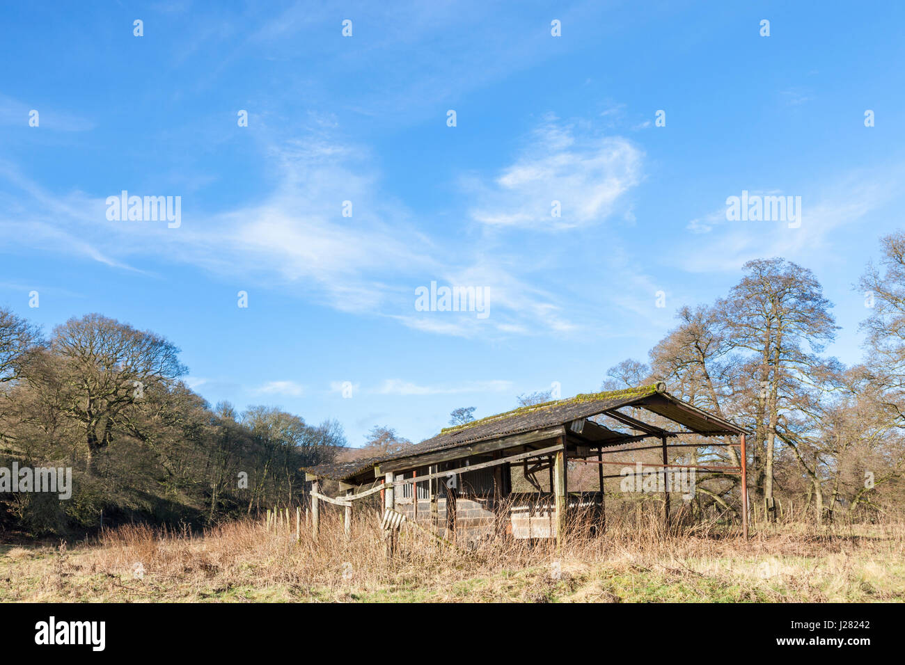 Vecchia fattoria edificio, Hathersage, Derbyshire, England, Regno Unito Foto Stock