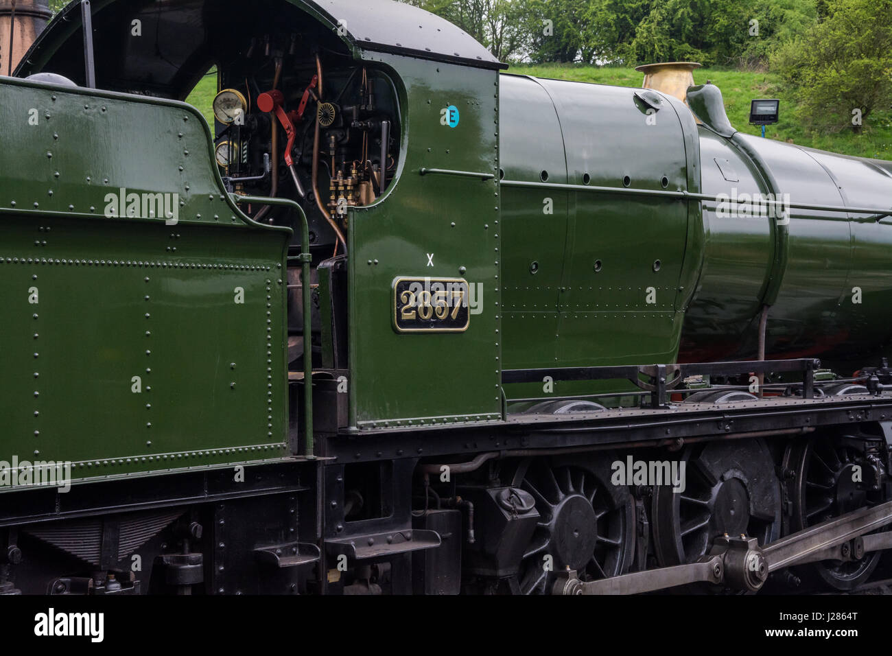 Treni a vapore a Bridgnorth stazione ferroviaria, Shropshire, West Midlands, Regno Unito. Severn Valley Railway. Foto Stock