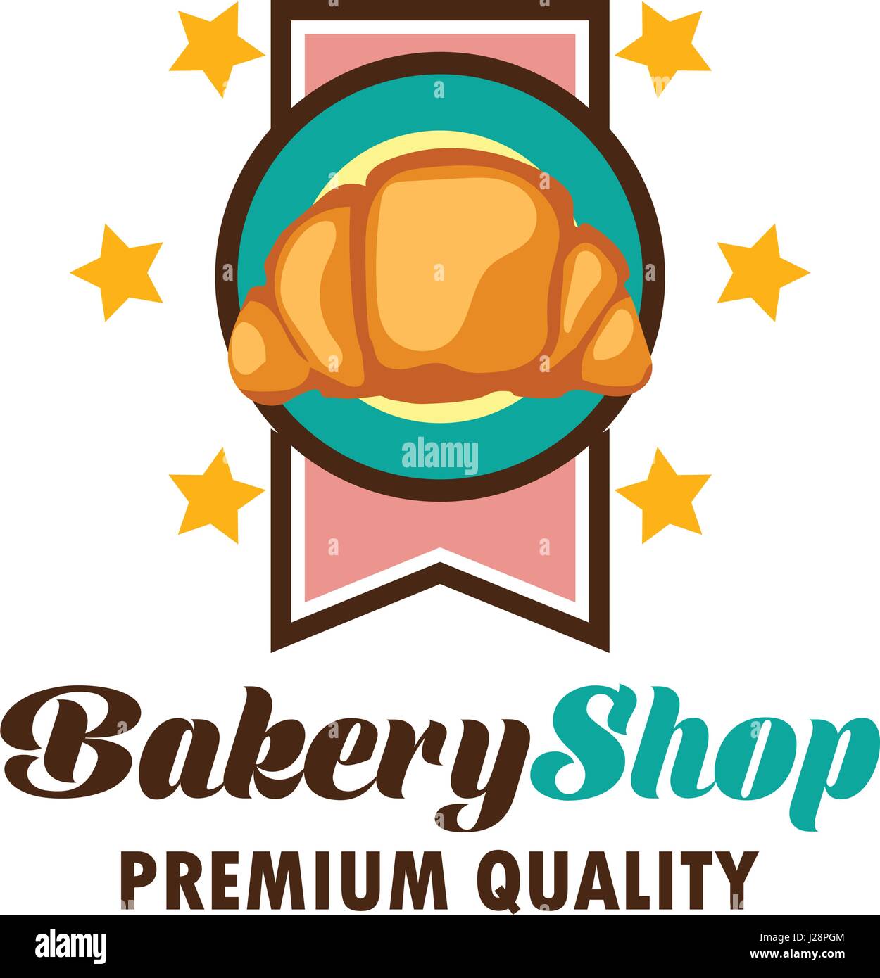 Il logo di panetteria con testo di spazio per il vostro slogan / tagline, illustrazione vettoriale Illustrazione Vettoriale