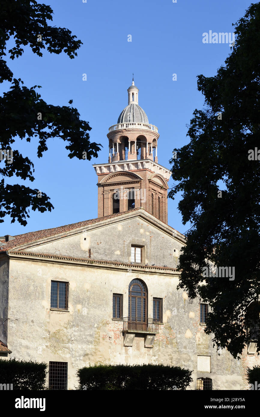 Mantova, Italia, il Palazzo Ducale e il campanile di Santa Barbara Foto Stock