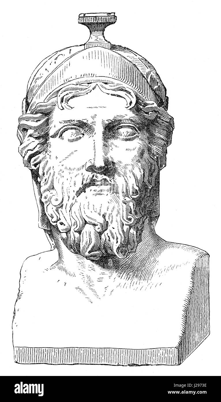 Milziade il giovane, c. 550-489 BC, un cittadino ateniese noto per il suo ruolo nella battaglia di Maratona Foto Stock