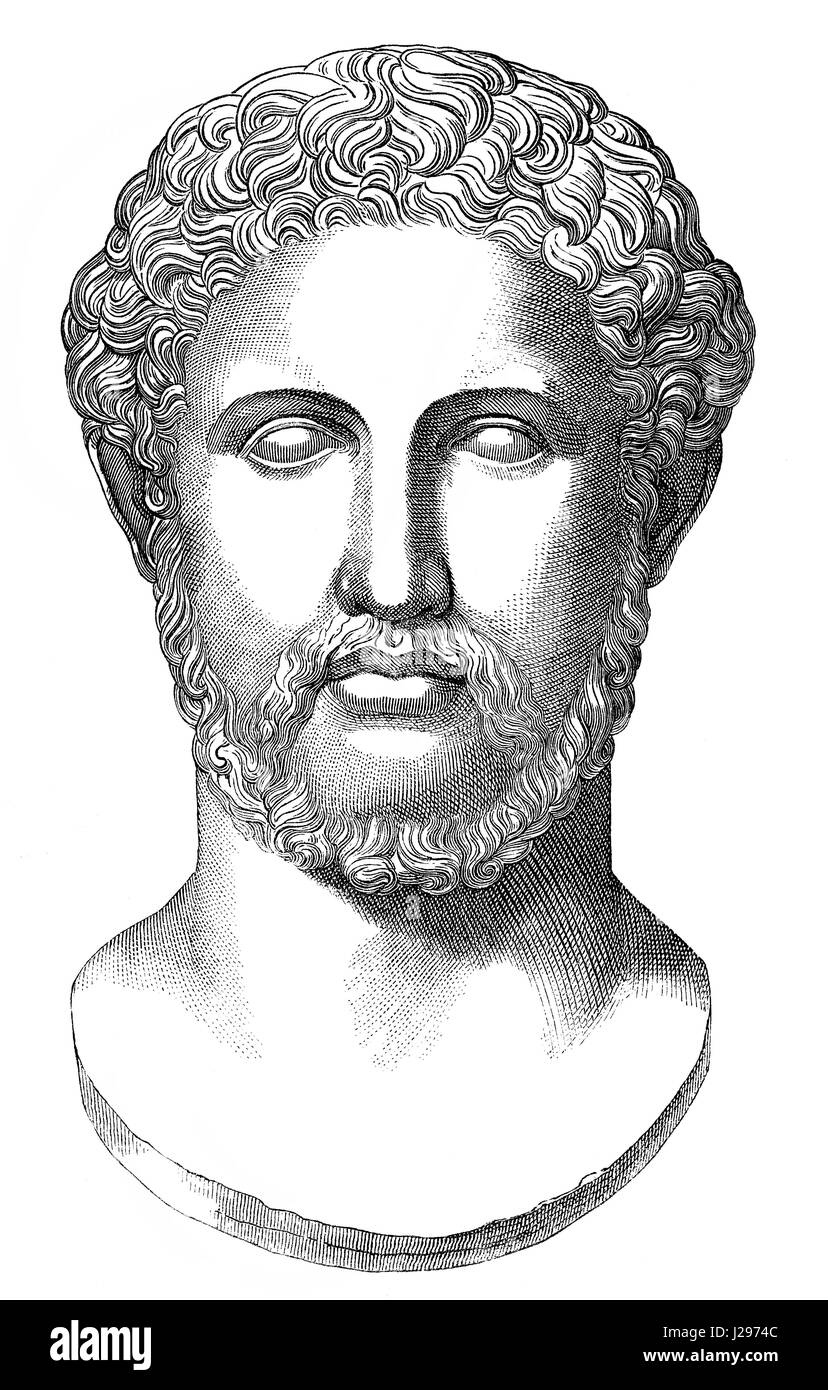 Alcibiades, figlio di Cleinias, un eminente statista ateniese, oratore e generale nella Grecia antica, del V secolo A.C. Foto Stock