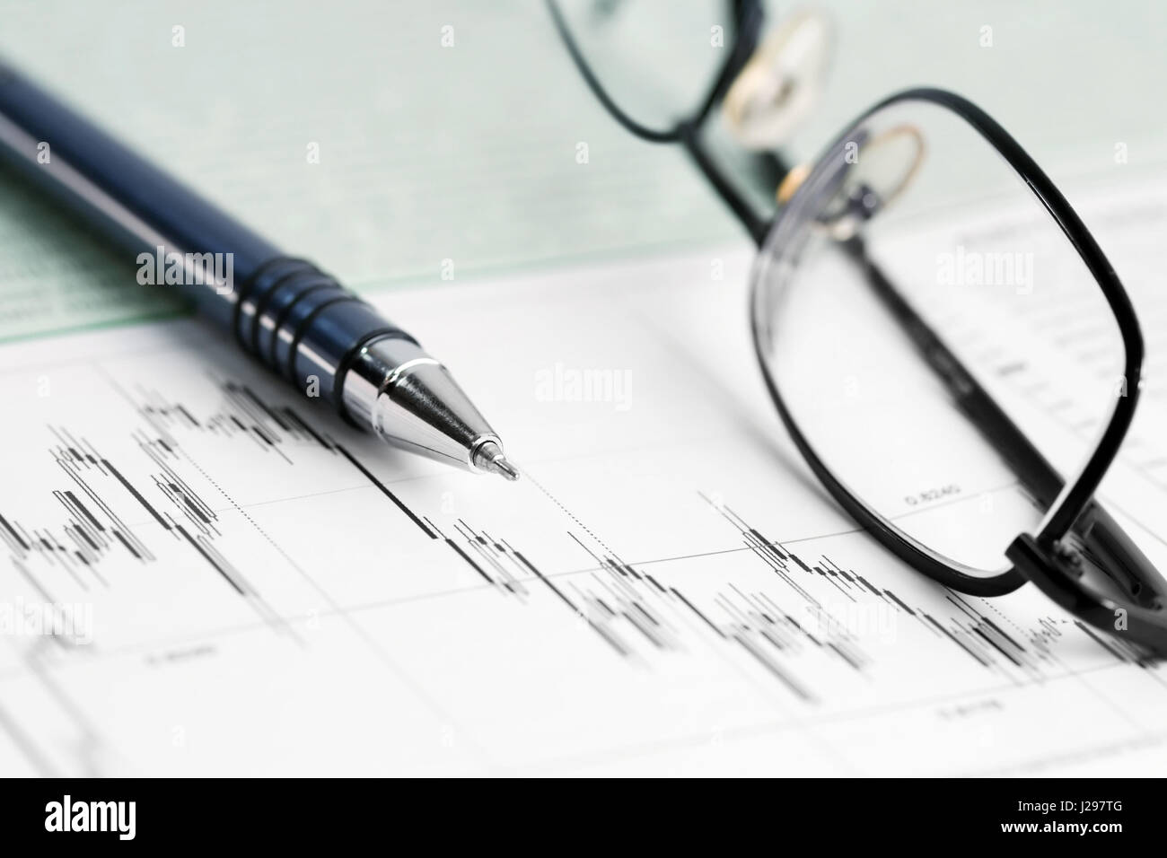 Il mercato azionario grafici e diagrammi Foto Stock