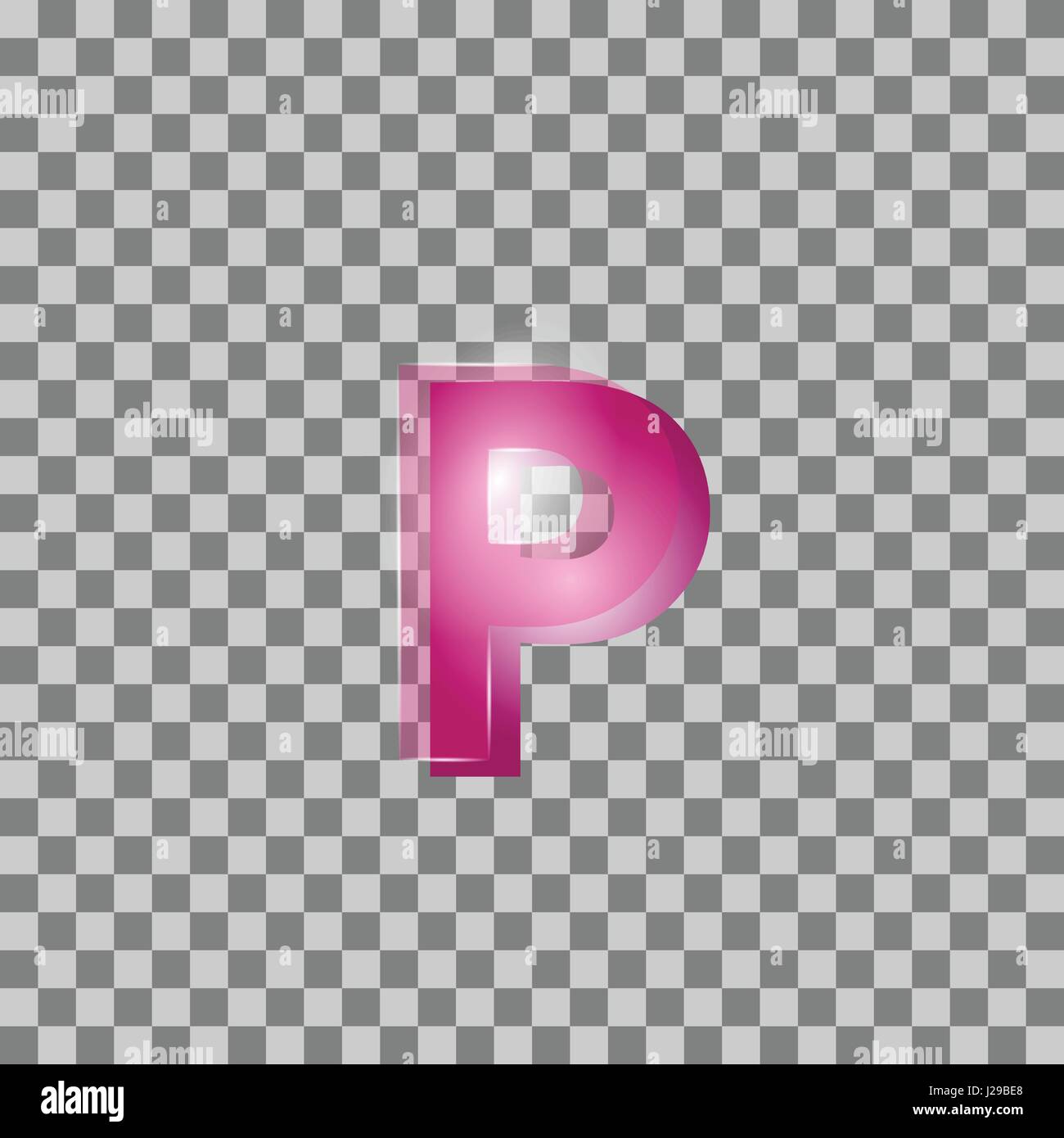 Vettore. Le lettere sono di colore rosa ma isolato sfondo. Can B Illustrazione Vettoriale