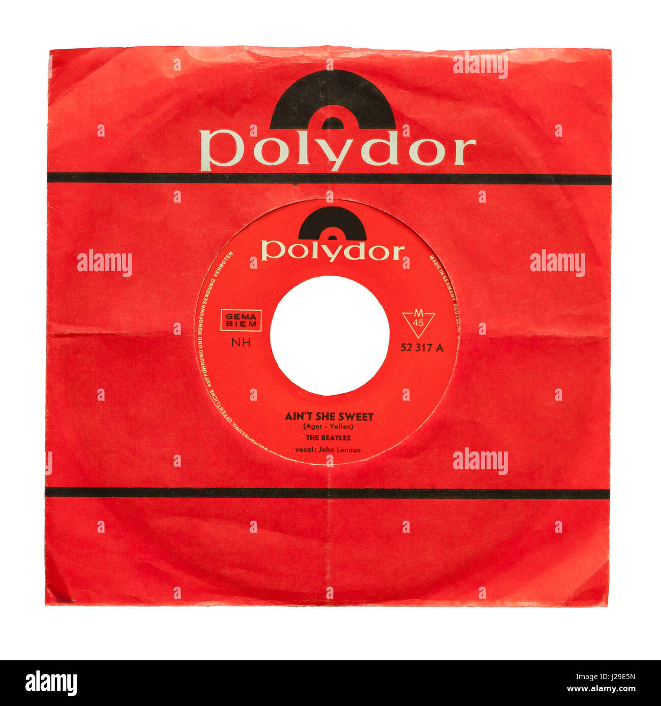 I Beatles - circa 1964: Ain't ella dolce, un raro 45 rpm unico rilasciato in Germania sulla critica Polydor etichetta dotata di John Lennon come cantante. Foto Stock