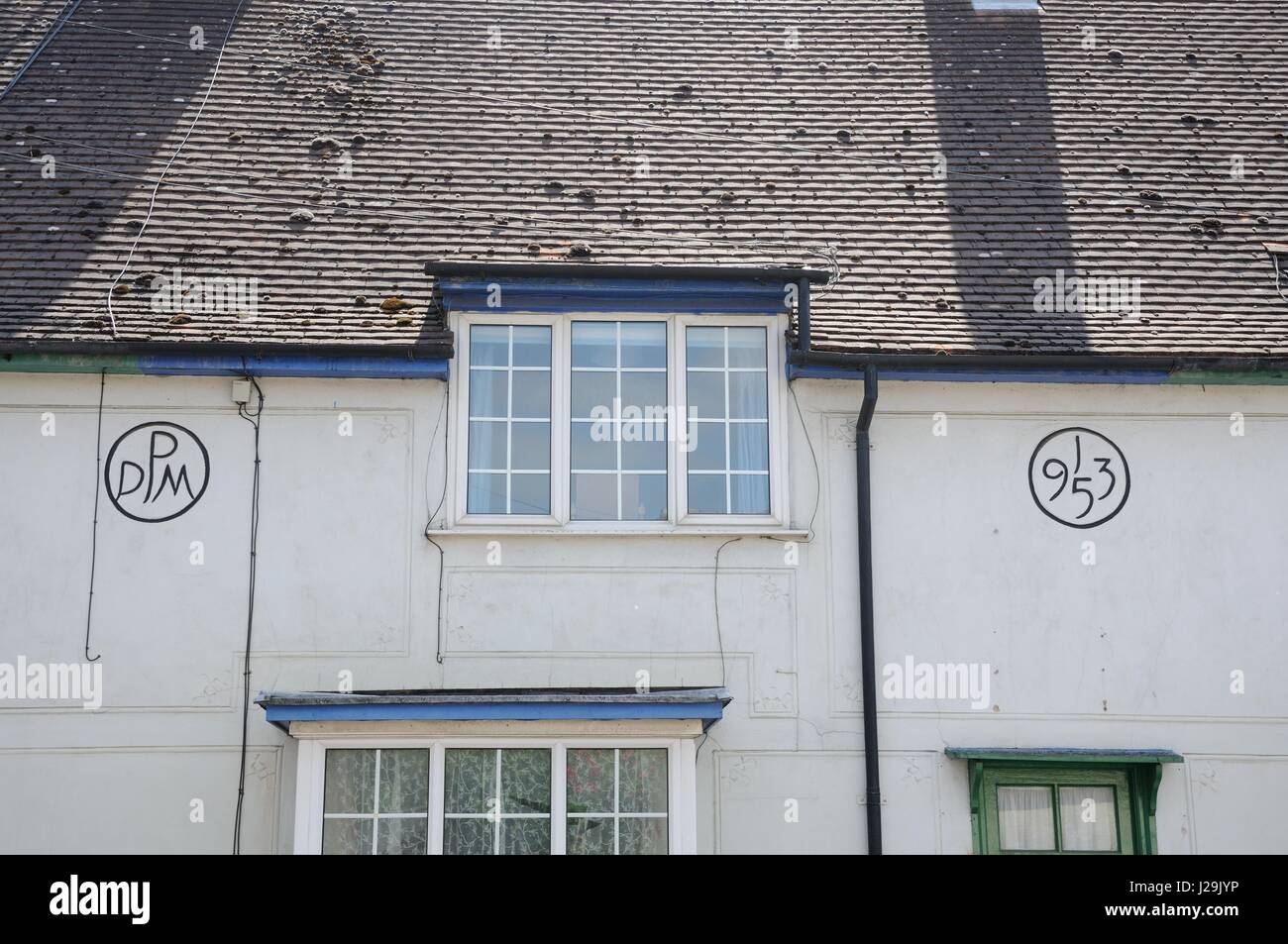 Facciata della casa, abbazia St, Ickleton, Cambridgeshire Foto Stock