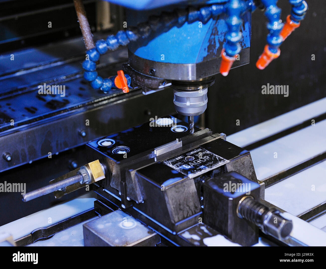 Francia, ad alta precisione di alfa-numerica macchina utensile Foto Stock