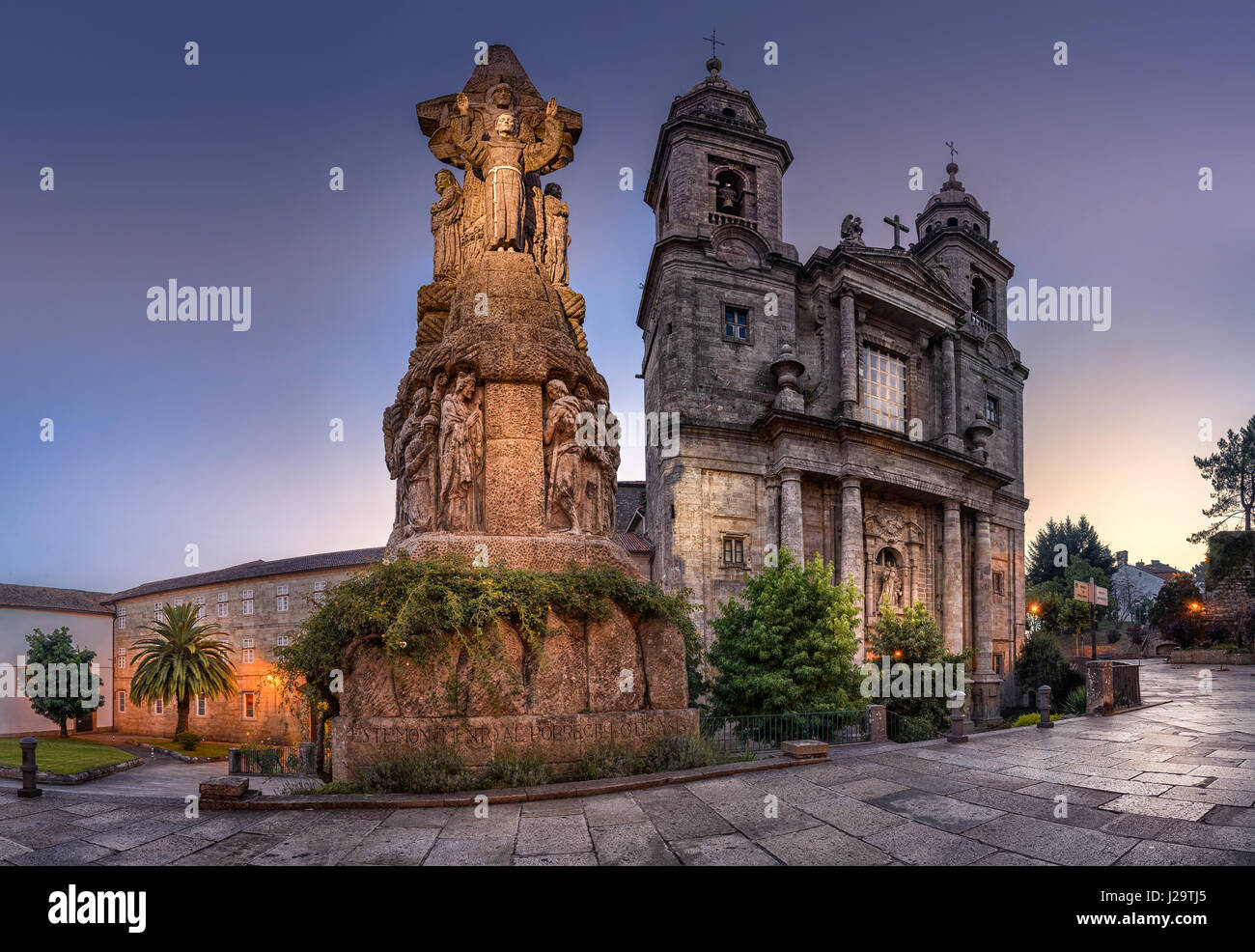 Chiesa di San Francisco, città vecchia di Santiago de Compostela Foto Stock