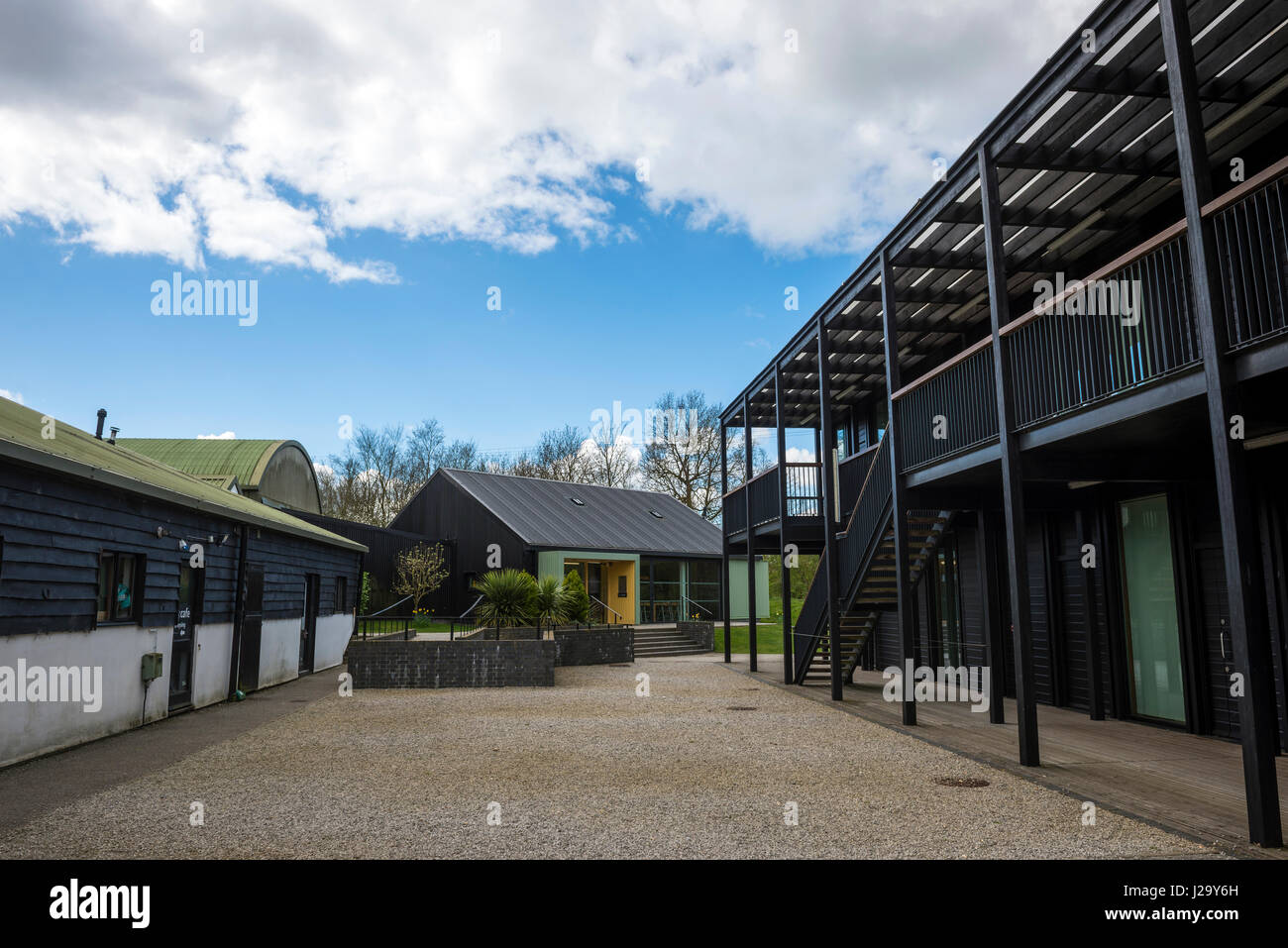 Gli artisti moderni spazi studio Wysing presso il Centro delle Arti, Bourn, Cambridgeshire, Regno Unito Foto Stock