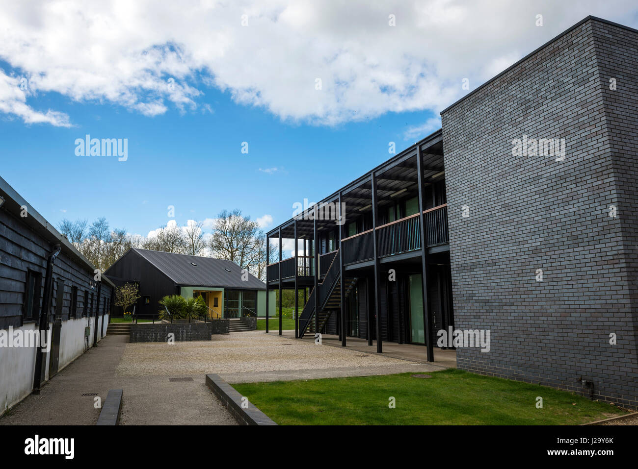 Gli artisti moderni spazi studio Wysing presso il Centro delle Arti, Bourn, Cambridgeshire, Regno Unito Foto Stock