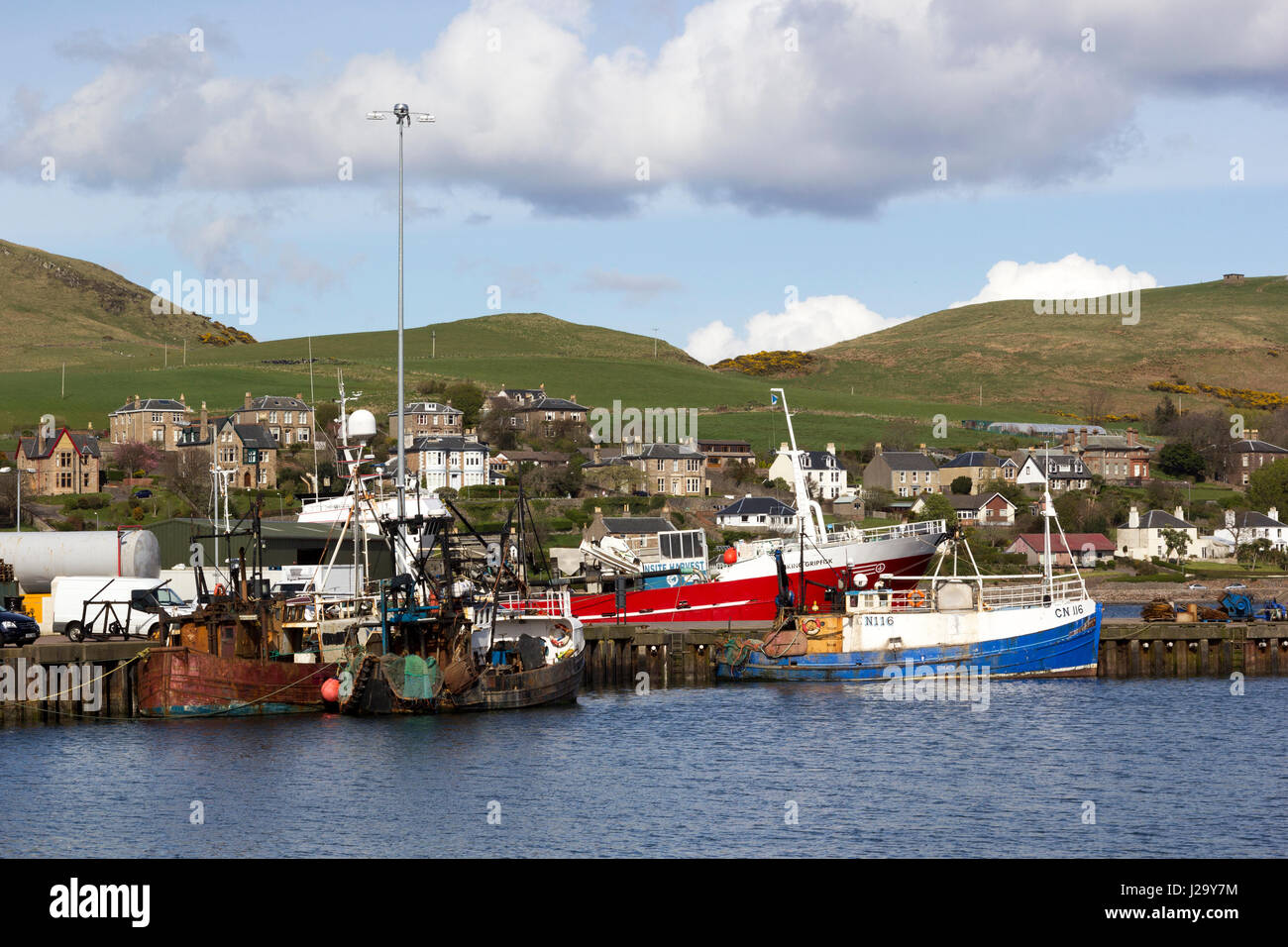 Le navi da pesca al Porto di Campbeltown, Argyll and Bute, penisola di Kintyre, Scotland, Regno Unito Foto Stock