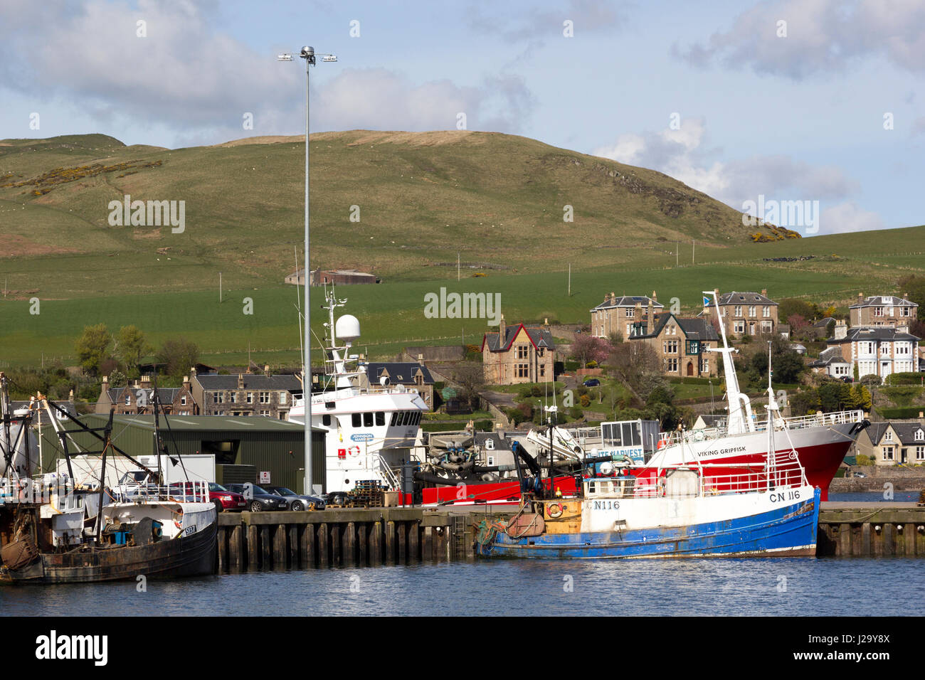 Le navi da pesca al Porto di Campbeltown, Argyll and Bute, penisola di Kintyre, Scotland, Regno Unito Foto Stock