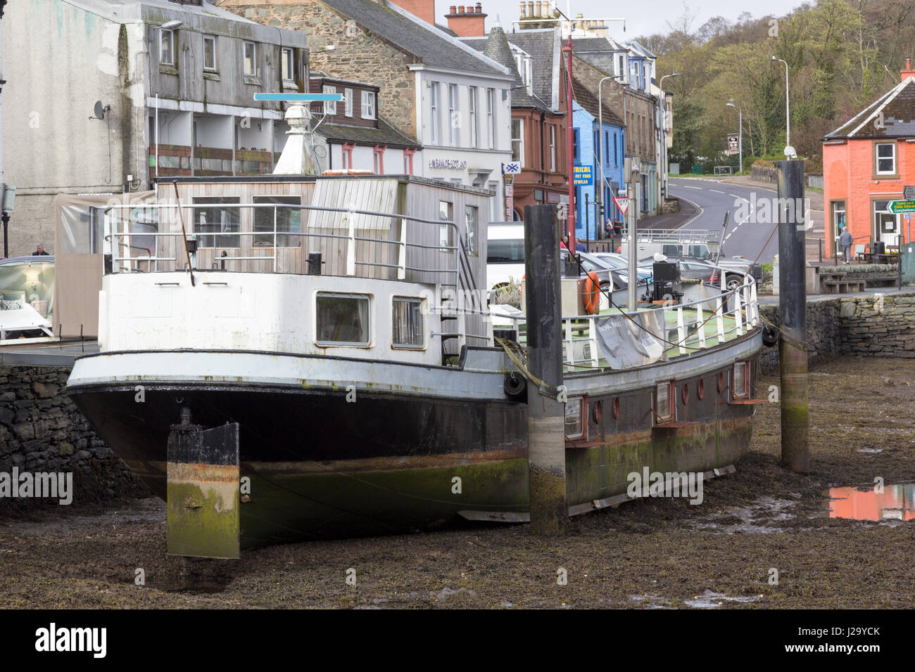 Tarbert Villaggio di Pescatori, Loch Fyne, Scotland, Regno Unito Foto Stock