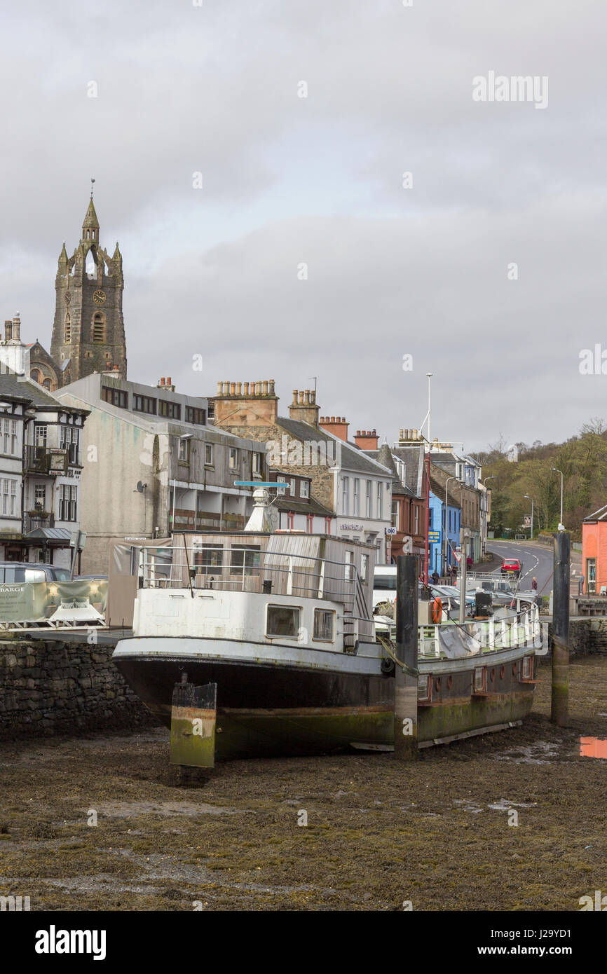 Tarbert Villaggio di Pescatori, Loch Fyne, Scotland, Regno Unito Foto Stock
