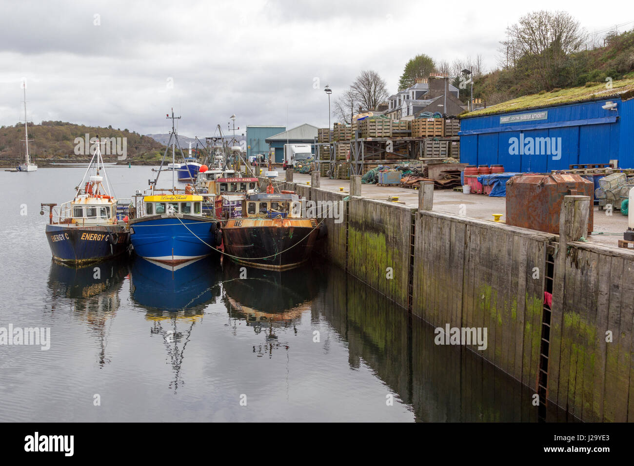 Tarbert Villaggio di Pescatori, Loch Fyne, Scotland, Regno Unito Foto Stock