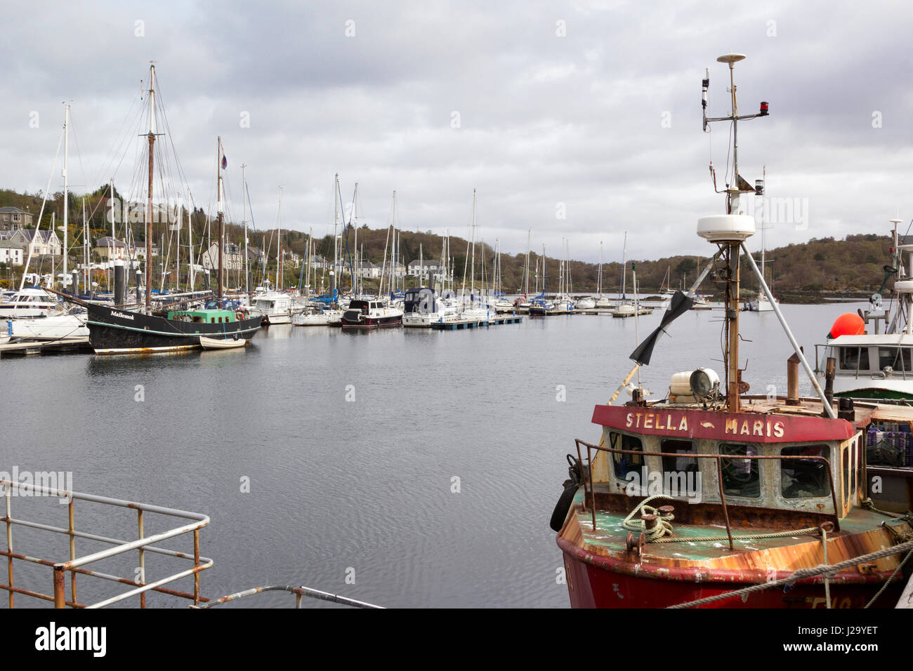 Tarbert Villaggio di Pescatori, Loch Fyne, Scotland, Regno Unito Foto Stock