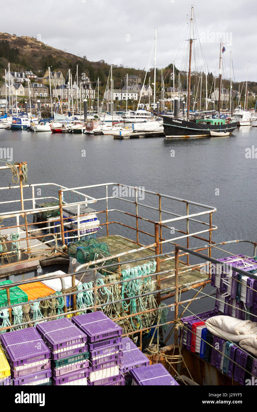 Tarbert Villaggio di Pescatori, Loch Fyne, Scotland, Regno Unito Foto Stock