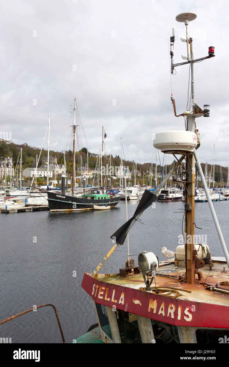 Tarbert Villaggio di Pescatori, Loch Fyne, Scotland, Regno Unito Foto Stock
