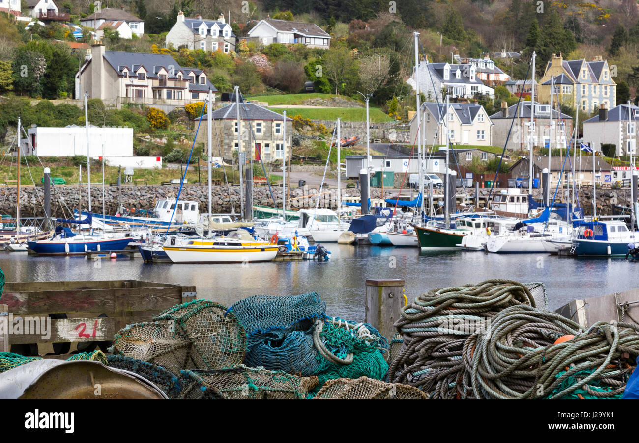Tarbert Villaggio di Pescatori, Loch Fyne, Scotland, Regno Unito Foto Stock