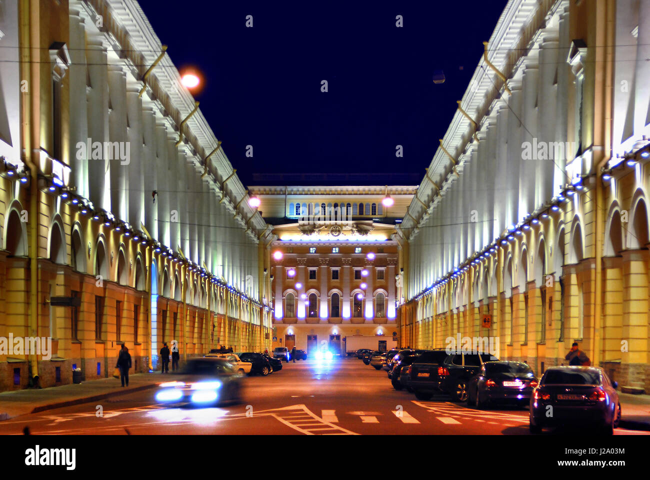 Rossi Street, San Pietroburgo Foto Stock