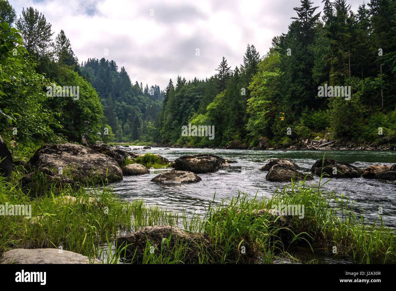 Snoqualmie Falls, Washington Foto Stock