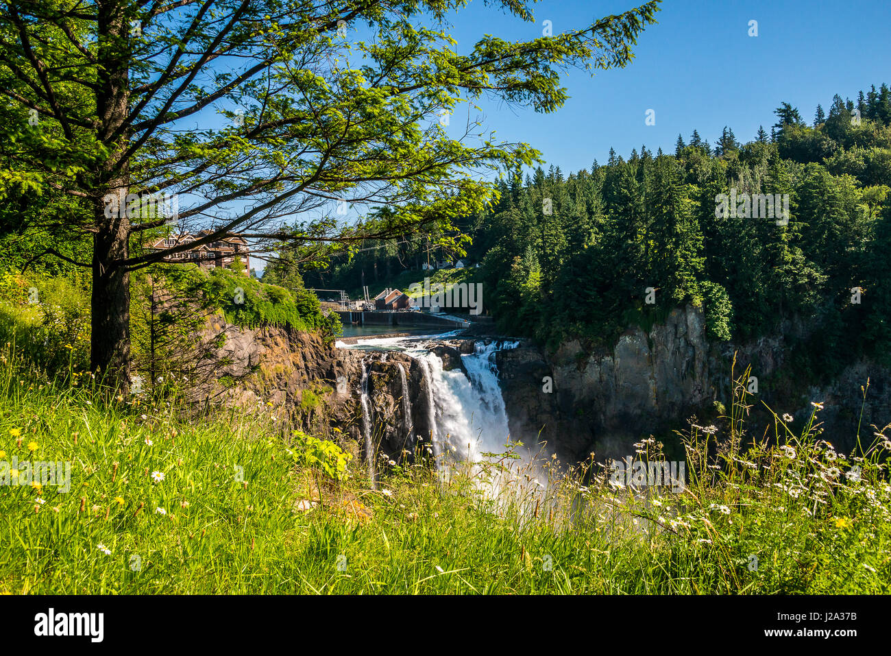 Snoqualmie Falls, Washington Foto Stock