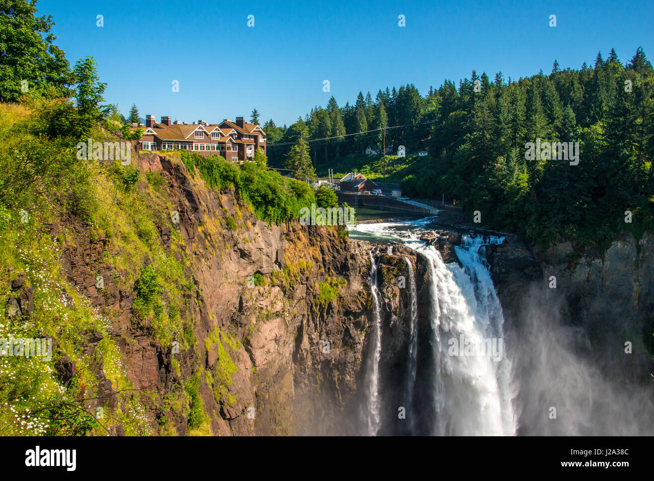 Snoqualmie Falls, Washington Foto Stock