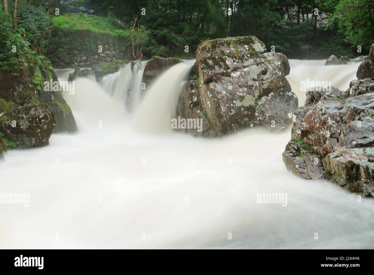 Il Afon Llugwy a Betws-y-coed Foto Stock