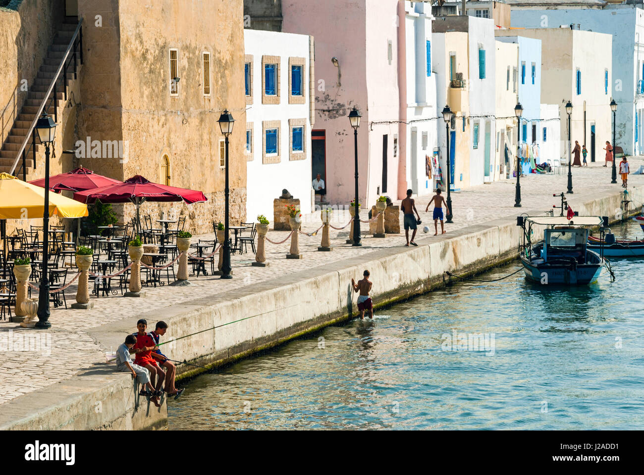 Il vecchio porto (El Ksiba), Bizerta, Tunisia, Nord Africa Foto Stock