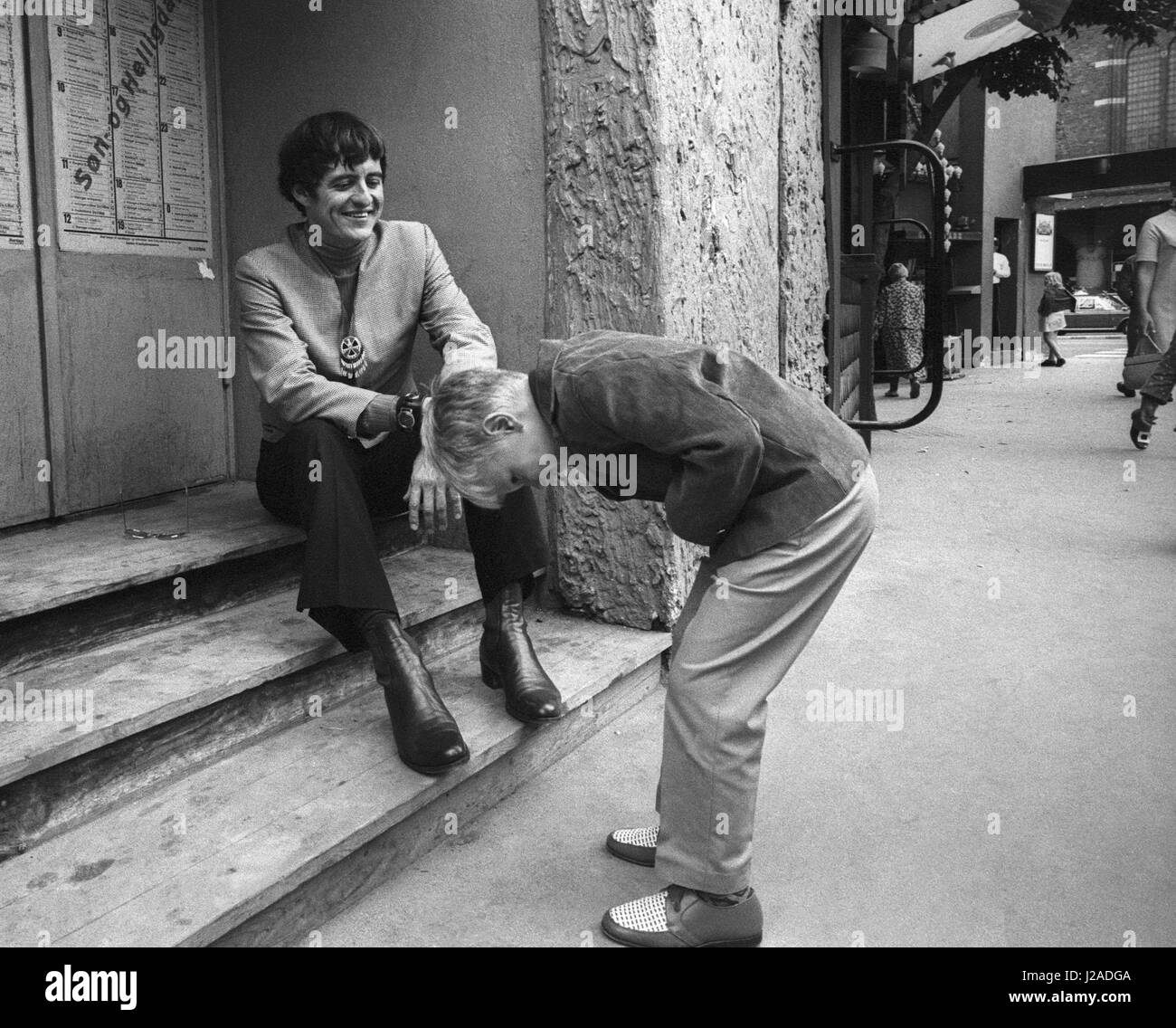 HENRY DARROW USA attore televisivo tour in Svezia e Danimarca 1969 dopo il successo televisivo con Hig Chaparall come Manolito, Foto Stock