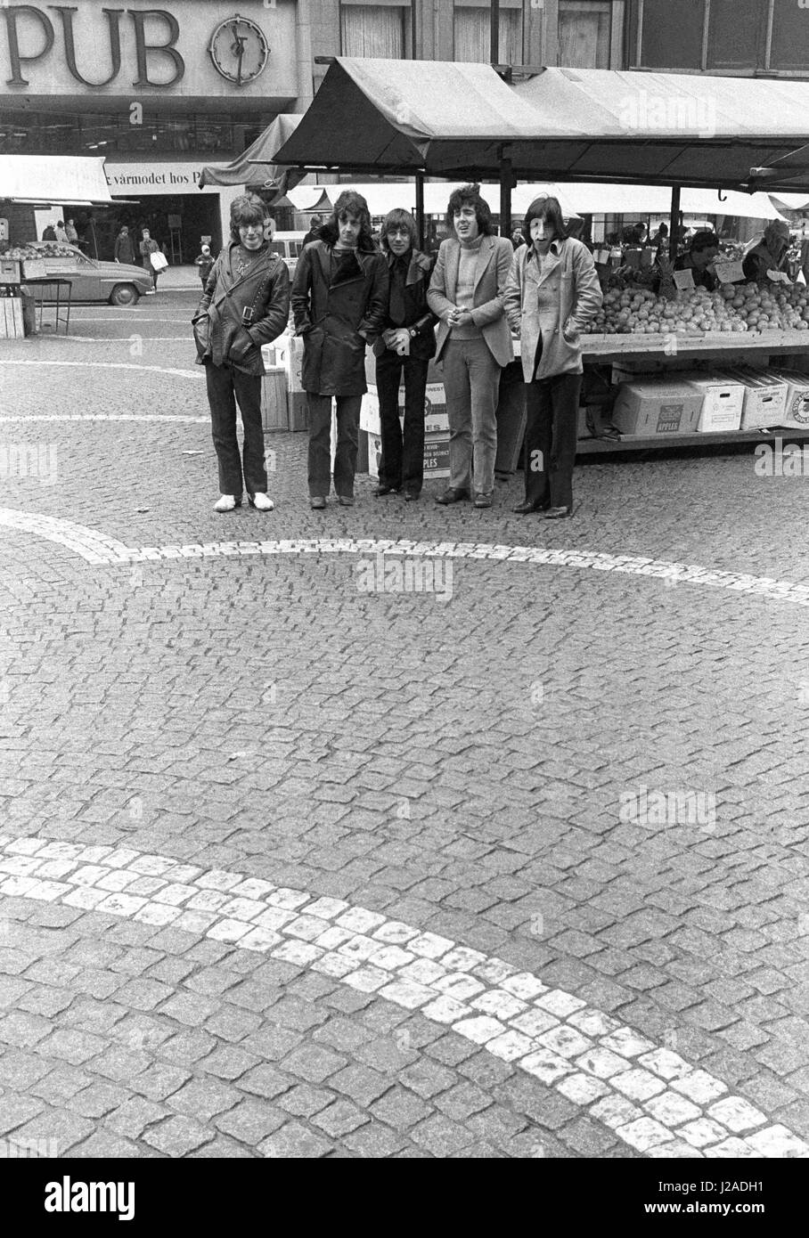 La Marmellata di Arance scottish pop band 1969 con Dean Ford,Junior Campbell,Graham Knight,Pat Fairley och Alan Whitehead a Stoccolma per il concerto Foto Stock